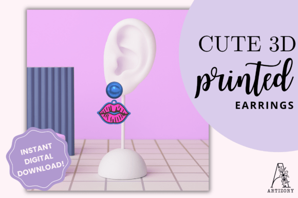 3D Printed Lip Earrings: A Bold Addition to Your Design Toolkit