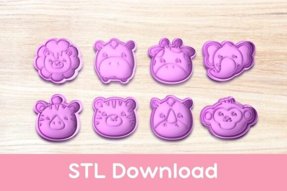Animal Face Set Cookie Cutter and Stamp STL: A Versatile Tool for Creative Baking
