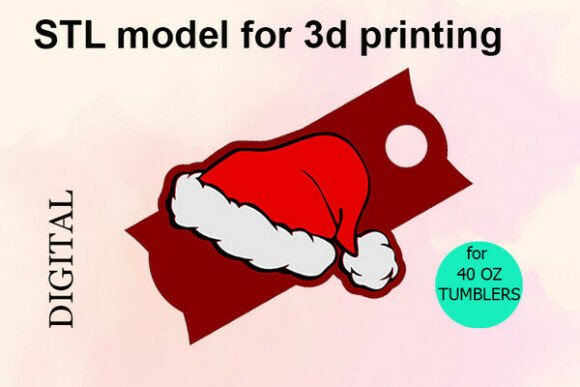 Bring Festive Cheer to Your 40 oz Tumbler with the Santa Hat 3D Printed Topper