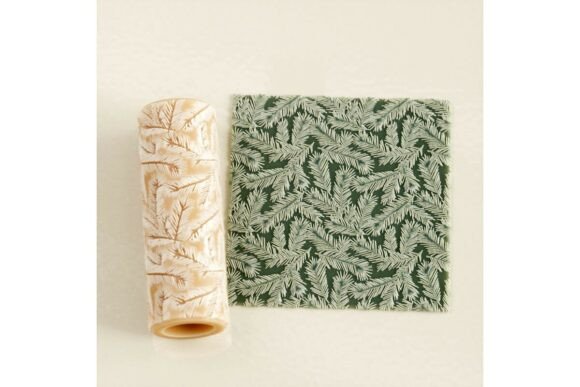 Bring the Natural Beauty of a Winter Forest to Your Projects with the Pine Branch Pattern Texture Roller