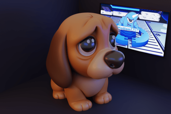 Capturing Emotion: The Sad Puppy 3D Model