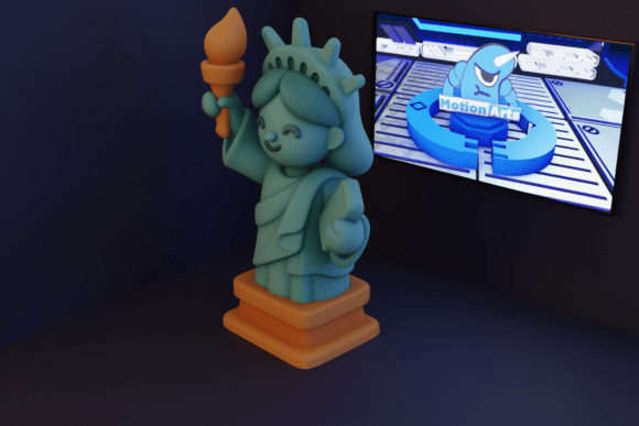Cartoon Statue of Liberty: A Fun and Versatile 3D Model for Your Collection