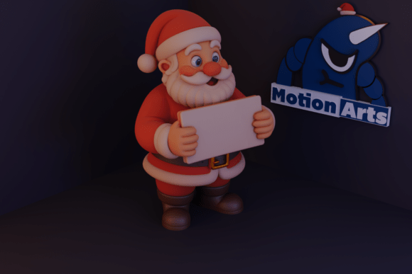 Charming Santa with Sign for Festive Projects