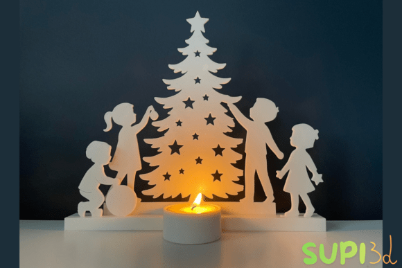 Charming Winter Wonderland Light Base Scene