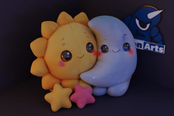 Cute Sun, Moon, and Stars: A Celestial Set Full of Affection