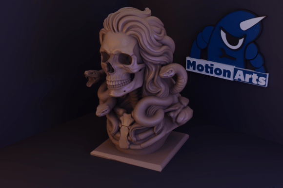 Discover the Allure of the Female Skeleton Bust with Snakes