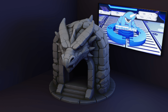 Discover the Magic Portal – Dragon Head: A 3D Model for Printing