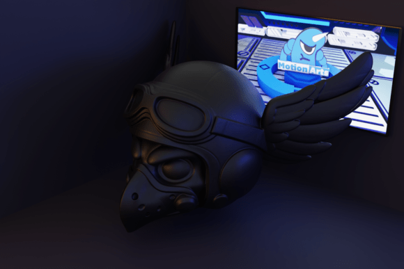 Eagle with Aviation Helmet 3D Model: A Symbol of Freedom and Adventure