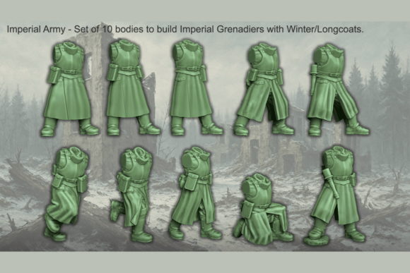 Embrace the Frozen Front with Grenadiers in Winter Coats Body Set
