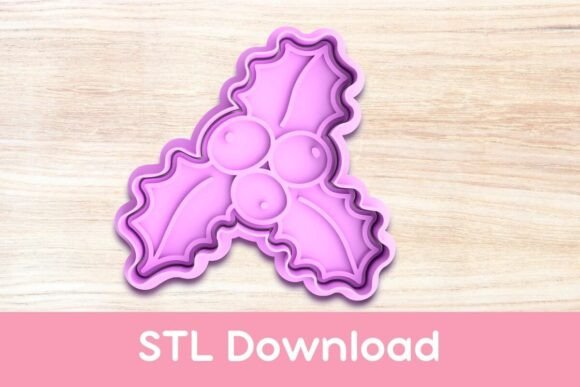 Enhance Your Holiday Baking with the Holly Cookie Cutter and Stamp STL