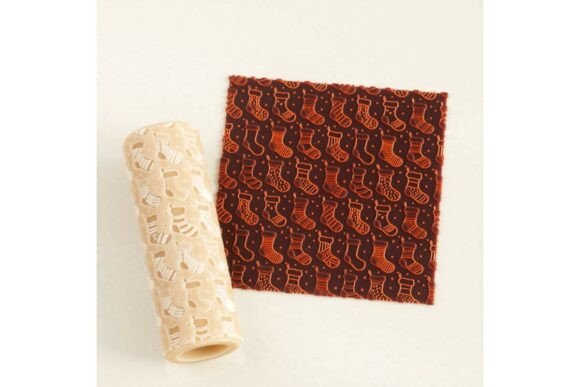 Enhance Your Holiday Projects with the Christmas Stocking Pattern Texture Roller