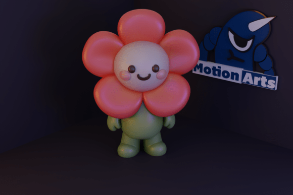 Happy Cartoon Flower – A Joyful Addition to Your 3D Printing Projects