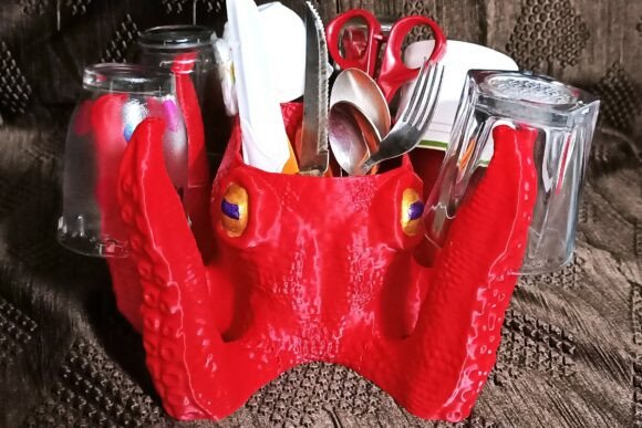 Octy: Innovative 8-Limbed Kitchen Utensil Holder