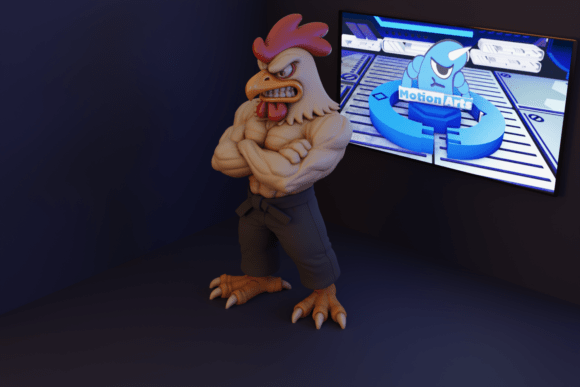 Strong Fighting Rooster: A Champion for Your Shelf