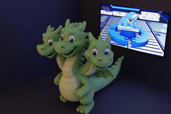 🐉🐉🐉🔥 Three-Headed Dragon – 3D Model for Printing