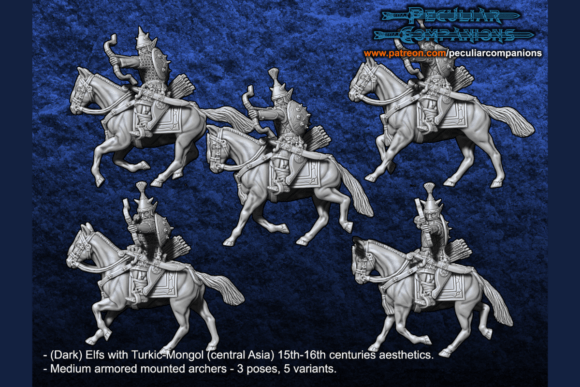 Turko-Mongol Dark Elfs - Dynamic Mounted Archers