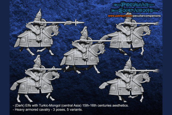 Turko-Mongol Dark Elfs - Heavy Lancers