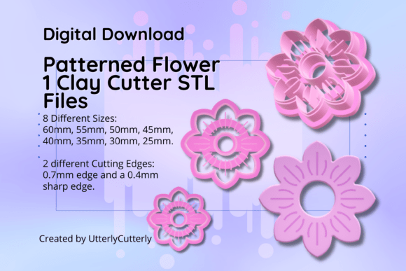 Unleashing Creativity with the Clay Cutter STL File Patterned Flower 2-: A Versatile Tool for Crafters and Makers