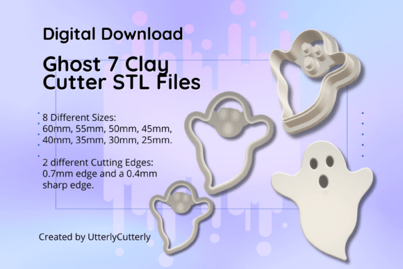 Unveiling the Versatile Ghost 7- Halloween Clay Cutter STL File