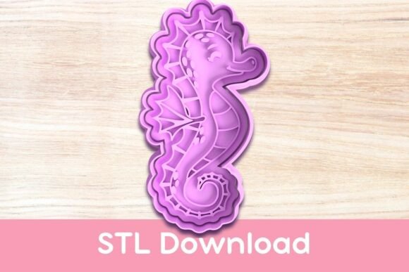 Whimsical Seahorse Cookie Cutter and Stamp